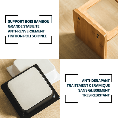 Gamelle pour chat céramique grande stabilité anti renversement bol anti-dérapant - Daily-Moustache™