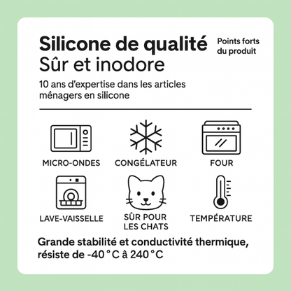 Gamelles anti glouton chat silicone de qualité sûr et inodore - Base AntiCroc™