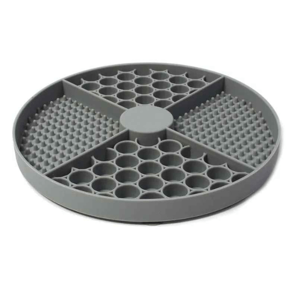 Gamelles anti glouton chat grises – multi ventouses antidérapantes