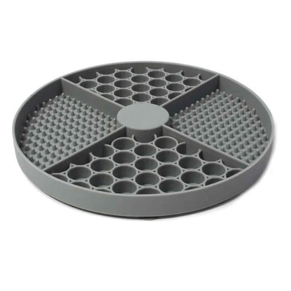 Gamelles anti glouton chat grises – multi ventouses antidérapantes