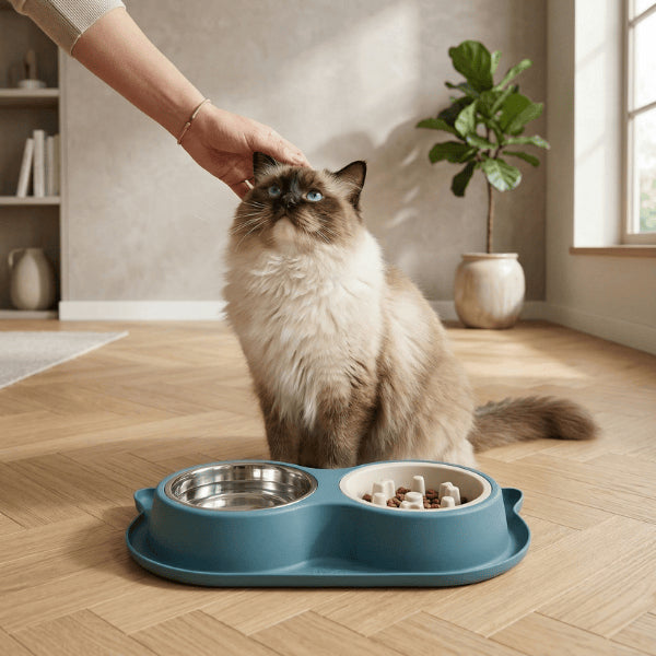 Gamelles anti glouton chat favorisent bien être et repas apaisant sans excès