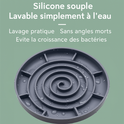 Gamelles anti glouton chat spiral silicone souple lavage pratique | Spiral Bowl™