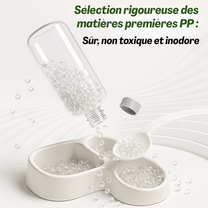Gamelles chat croquettes et eau en matériaux sûrs et inodores alimentation saine - Poly Station™