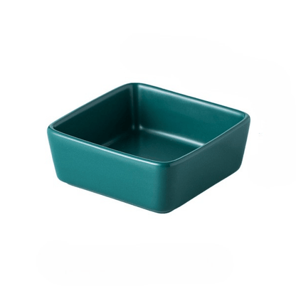 Gamelles chaton céramique carré vert - Croc&Roll™