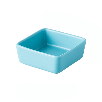 Gamelles chaton céramique carré bleu - Croc&Roll™