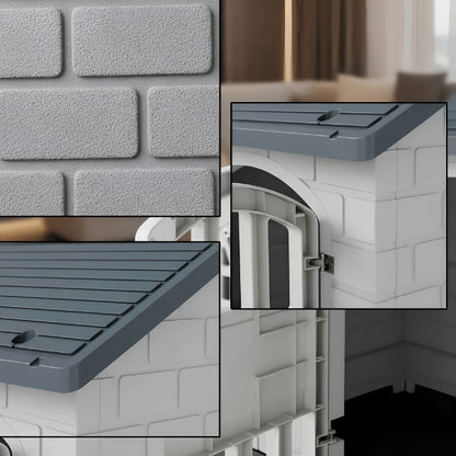 Maison à chat en plastique robuste avec charnières solides et finition texturée