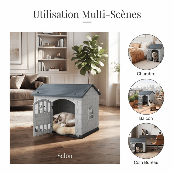 Maison à chat polyvalente pour salon chambre bureau balcon ou terrasse extérieure