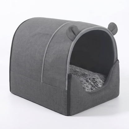 Maison pour chat interieur en tissu Oxford respirant avec forme enveloppante