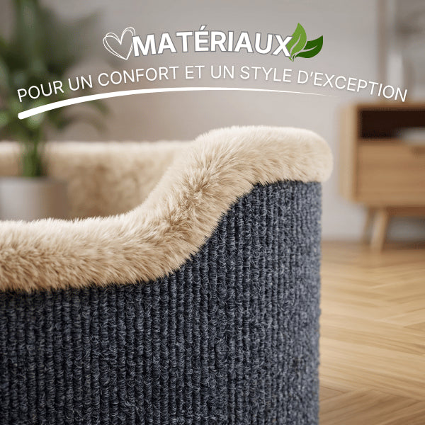 Maisonnette chats en matériaux sains velours ultra doux offrant chaleur confort et finitions premium durables