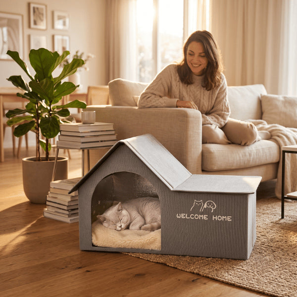 Maisonnettes pour chats isolées offrant sommeil paisible dans un refuge frais et confortable