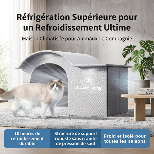 Maisonnettes pour chats offrant refroidissement longue durée et espace frais pendant tout l'été