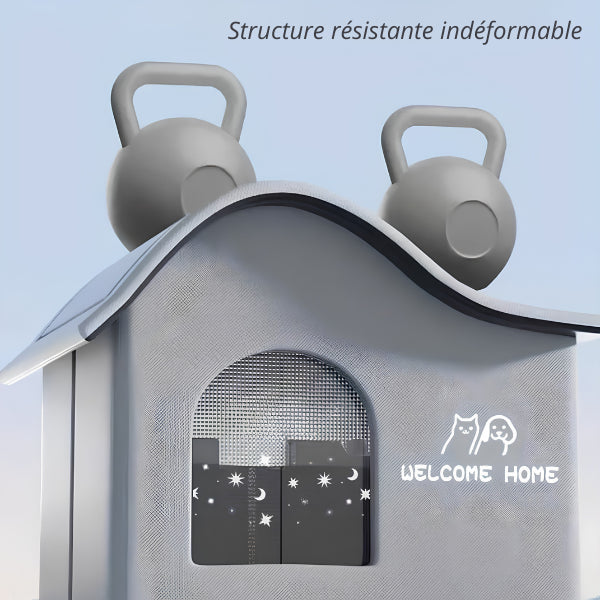 Maisonnettes pour chats robustes avec structure renforcée résistant aux déformations