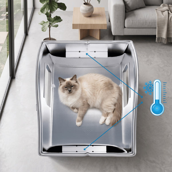 Maisonnettes pour chats avec refroidissement grâce à une isolation thermique performante