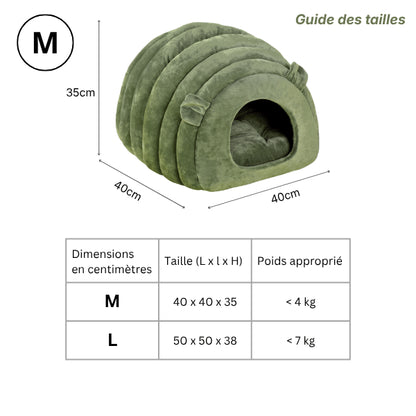 Niche chat disponible en tailles M et L adaptée aux petits et grands chats