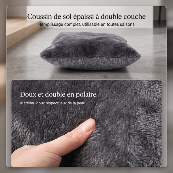 Niche pour chat avec coussin polaire double couche offrant un confort exceptionnel quotidien