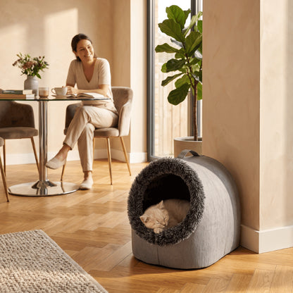 Niche pour chaton procurant calme intimité et sommeil réparateur dans votre intérieur