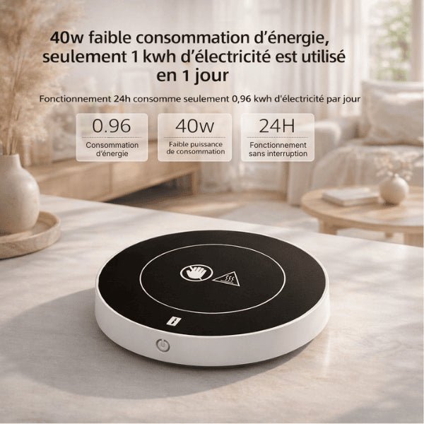 Plateau induction pour fontaine chat faible consommation énergétique 40W, fonctionnement continu 24h - Hydratec™
