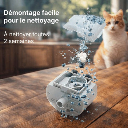 Pompe fontaine à eau chat avec démontage facile pour le nettoyage
