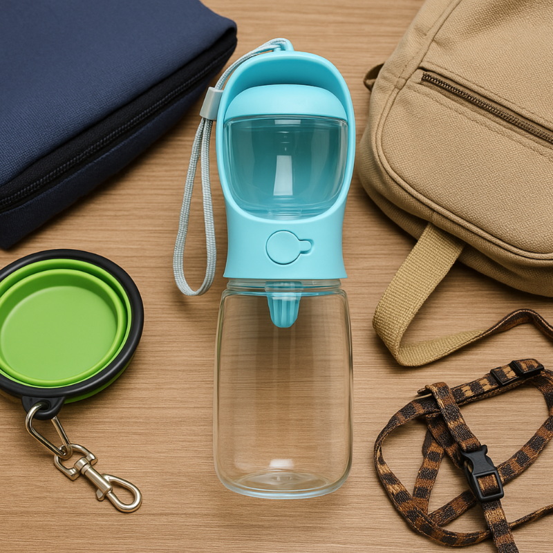 Gamelle chat portable déplacement préparation voyage pratique 3 en 1 - Croq-Pocket­™