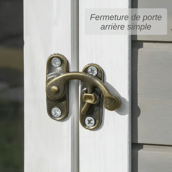 Niche exterieur pour chat avec verrou arrière sécurisé pour une protection renforcée